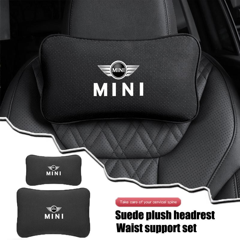 Accessori Supporto Lombare e Poggiatesta in Seta Ghiacciata per Auto MINI Per MINI Cooper One R50 R52 R54 R53 R56 Countryman R60 F55 F56 JCW R58 R59 mjewr55