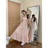 Dress Female French Sweet Celebrity Style Low Cut Square Neck Suspender Skirt Summer New Temperament Dress Big Swing Dress