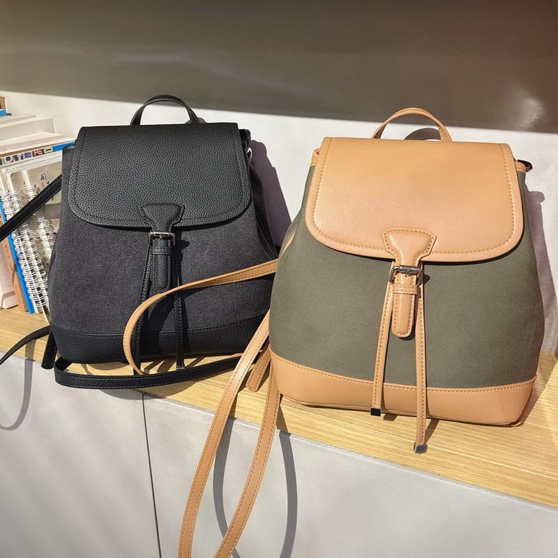 New cowhide leather high-end fashion backpack schoolbag shoulder crossbody handbag large-capacity women's bag