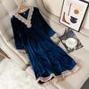 Velvet Pajamas Women's Pajamas V-neck Nightgown Velvet Pajamas Pajamas New Underwear Home Clothes