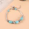 Original Handmade Turquoise Tibetan Silver Small Fish Bracelet Bohemian Retro Personality Bells Miao Silver Bracelet Women