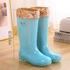 Tall tube thickened rain shoes women's waterproof shoes women's outer wear rain boots non-slip warm quick-drying water boots rubber shoes