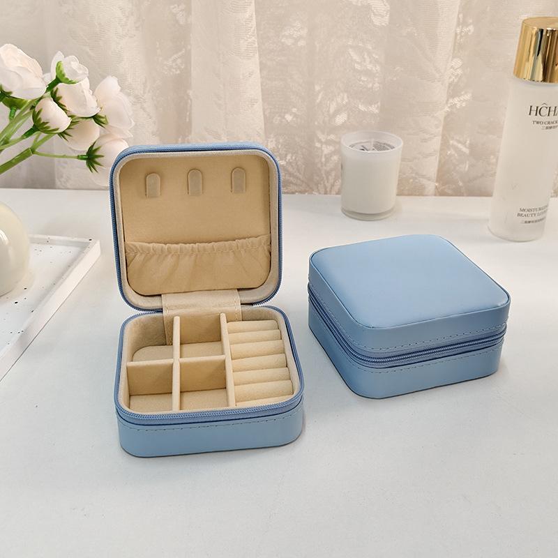 Simple ins jewelry storage box travel creative mini portable stud earrings necklace box ring jewelry packaging box