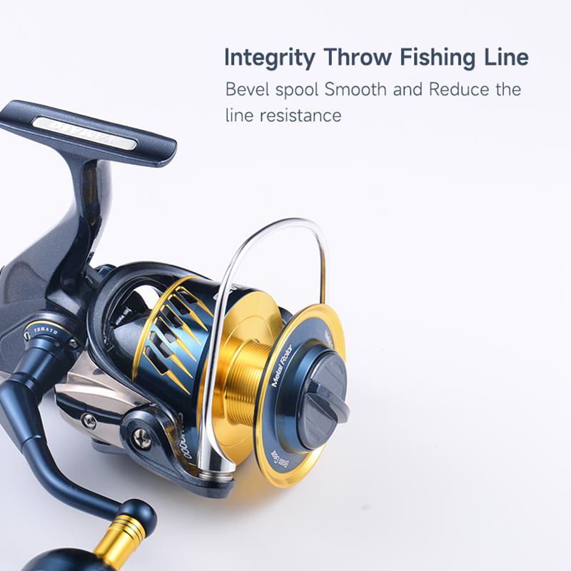 3000 4000 Spinning Fishing Reel Metal Powerful 5.2:1 High Speed Saltwater Fishing Reel