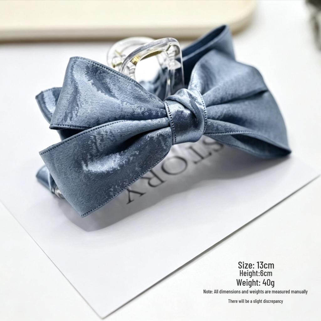 Hot-Selling Large Bow Hair Clip: Versatile High-Grade Shark Bun Accessory