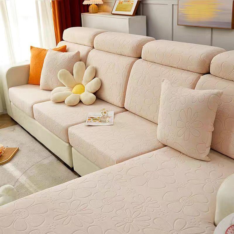 Suede Sofa Cushion Four Seasons Universal Non-Slip Modern Cover Sofa Cover All-Inclusive Elastic Sofa Cushion Simple Cushion
