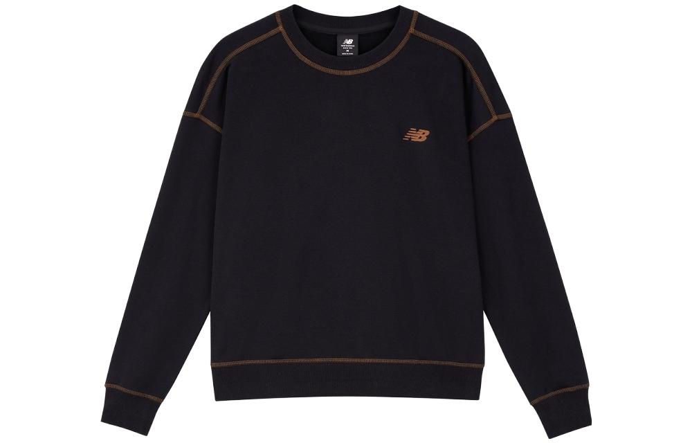 New Balance Sweatshirts Women s Black Crew Neck Moderate Regular AWT33326-BK L