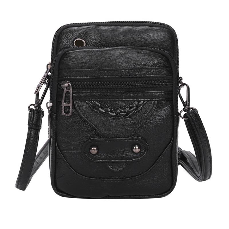 Fashion Vintage Messenger Bag for Women Small PU Leather Shoulder Crossbody Purse Handbag