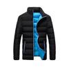 Men S Thick Winter Cotton Jacket Stand Collar Zip Up Coat