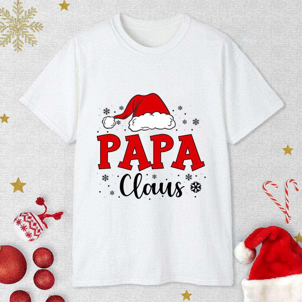 Family Claus Shirts Christmas Family Togrther Matching T-shirt Outfit Matching Xmas Dad Mom Uncle Aunt Grandpa Grandma Tee Tops