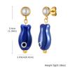 Starfish Drop Dangle Earring for Women, Gold Plated Stainless Steel Beach Sea Earrings, Waterproof Summer Ocean Jewelry