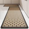 Kitchen Carpet Plaid Style Waterproof Oil-proof Floor Mat Pvc Leather Non-slip Foot Mats Long Strip Home Decoration Rug Alfombra