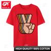 Retro Peace Sign V Fingers Vintage Prevalent Young T Shirts Customized Tees Pure Cotton ONeck Design Sweatshirts