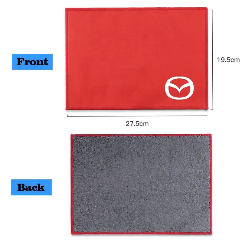 Microfiber Car Drying Towel Suede Coral Velvet Car Cleaning Cloth For Mazda 2 3 4 5 6 7 8 323 626 CX3 CX5 CX7 CX9 RX8 MX3 MX5 NH8