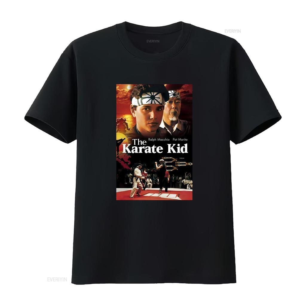 The Karate Kid Movie Classic Film 80s 90s Poster T Shirt Kobra Kai Design Vintage Washed Top For Everyday Wear Slightly Fashion