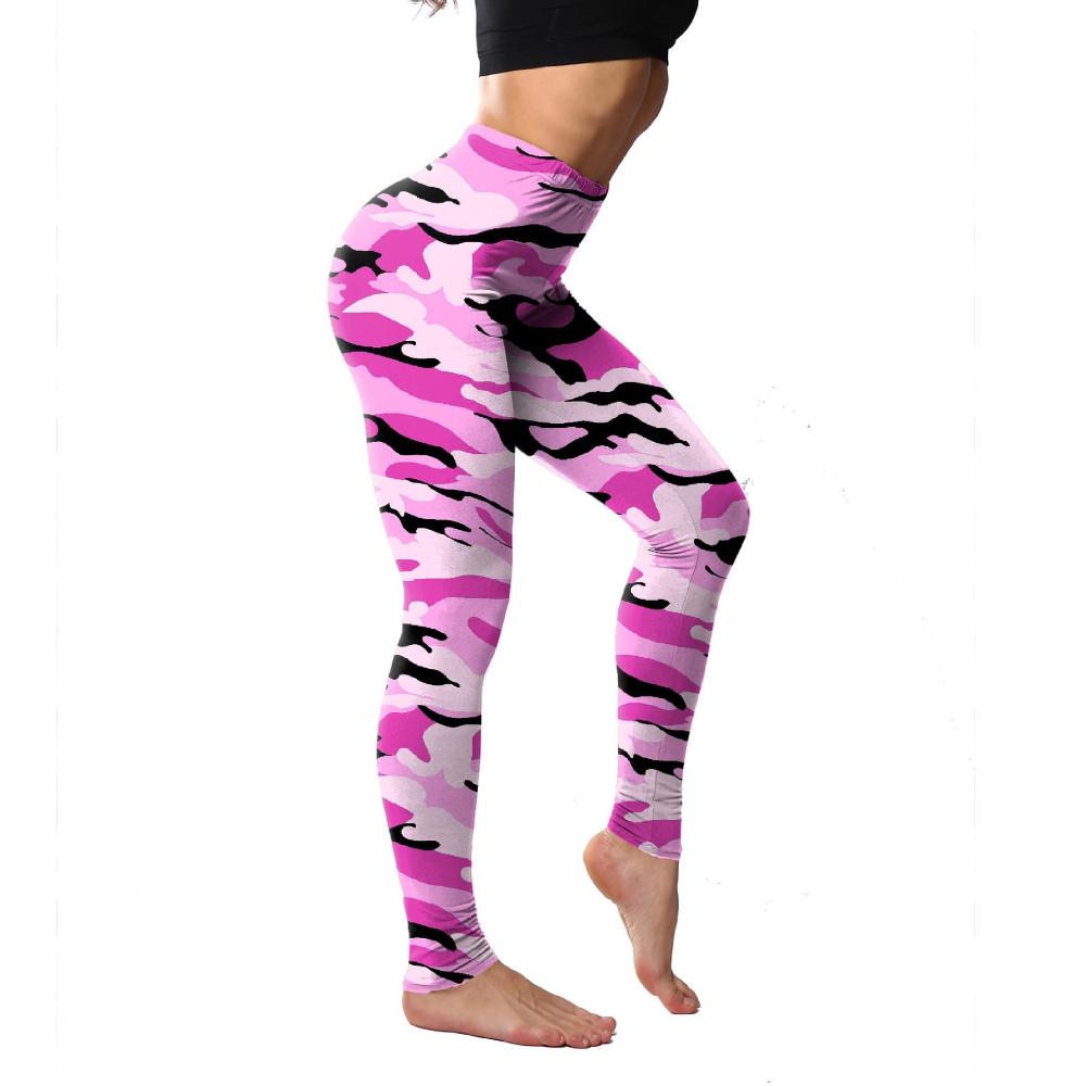 Fashion Camouflage Leopard Printed Leggings High Waist Elasticity Pants Soft Trousers For Women Workout Tights Fitness Yoga Pants