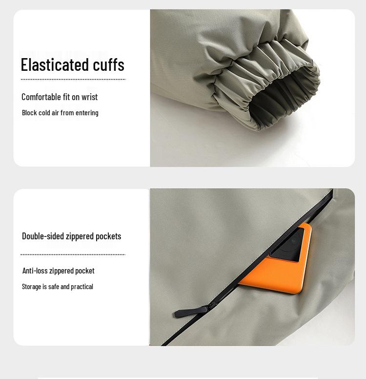 Men's Winter Graphene-Lined Hooded Jacket: Warm, Thick, Loose Fit for Outdoor Sports