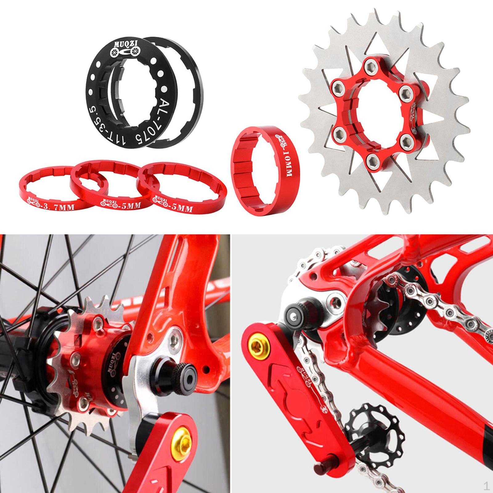 Набор деталей: Односкоростная звезда 22T, трещотка, велосипедная звездочка красный