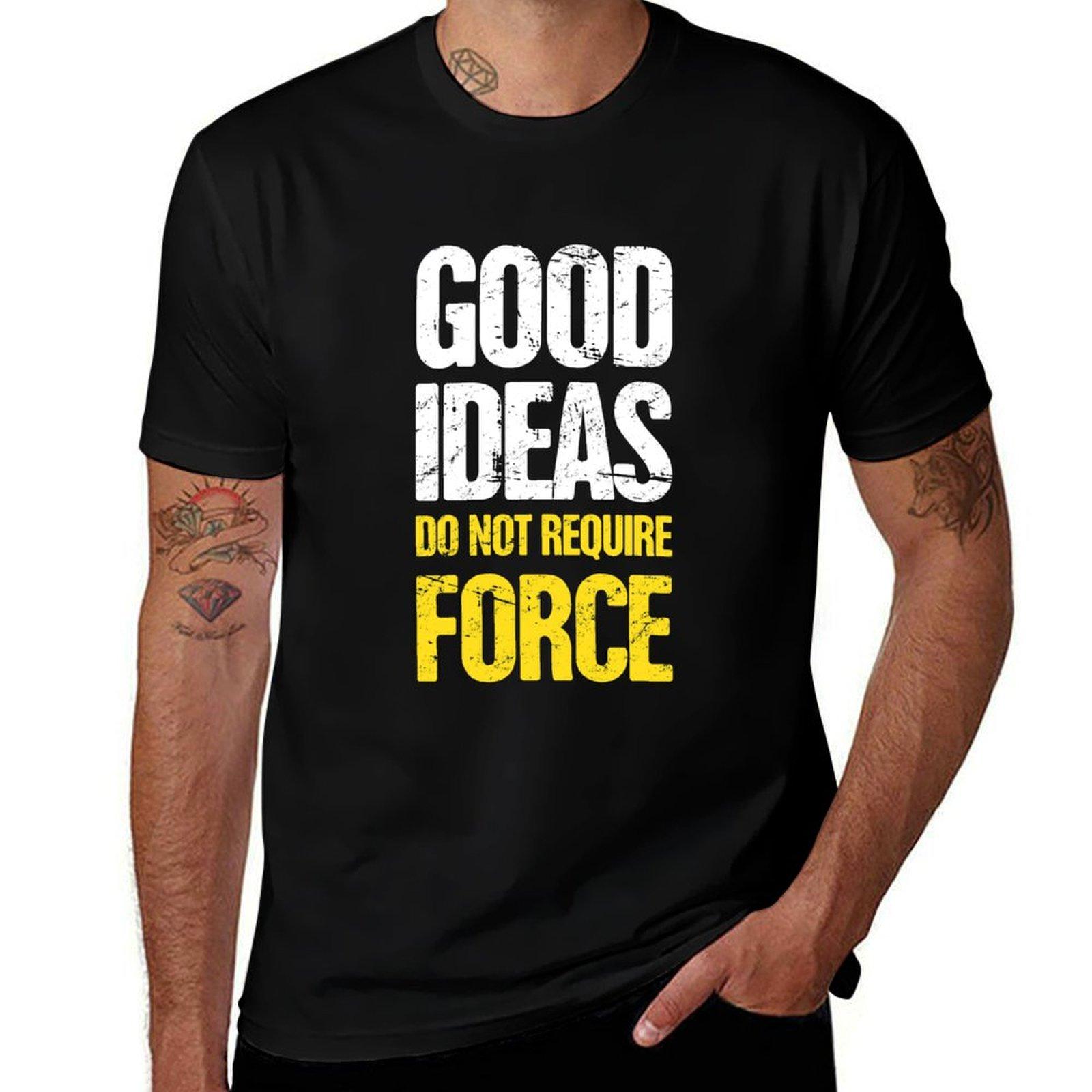 Voluntarism Libertarian AnCap - Force Gift T-Shirt vintage anime stuff boys whites mens workout shirts 4XL