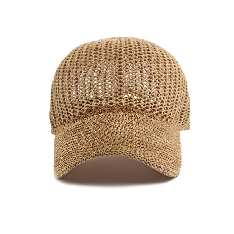 Summer Knitted Hollow Mesh Baseball Cap Women's Outdoor Sunscreen Hat Beach Cap