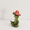 Handmade Yoga Frog Figurine Cartoon Mushroom Frog Statue Aesthetic Meditation Statue  Garden Decor