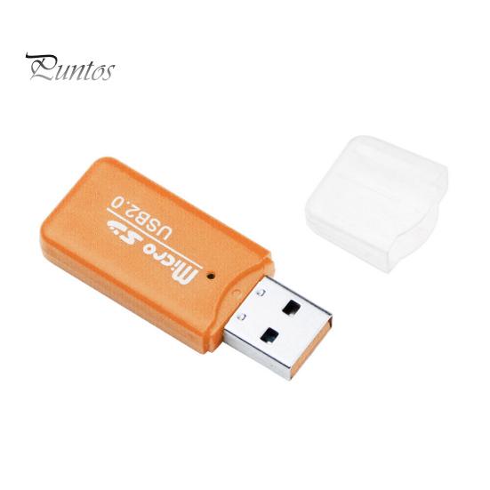 

Міні-портативний USB 2.0 TF пристрій для читання карток пам яті Micro SD для портативного ПК помаранчевий