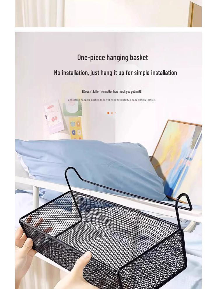 Üst Ranza İçin Asılabilir Yatak Yanı Saklama Sepeti