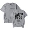 Faith Over Fear Christian T-shirts for Men Women Teen Boy Girl Summer Clothes Trendy Gift for Christian Faith Merch T-shirt Tops
