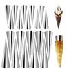20pcs Stainless Steel Croissant Baking Forms Non-Stick Cannoli Tubes  Chocolate Croissant
