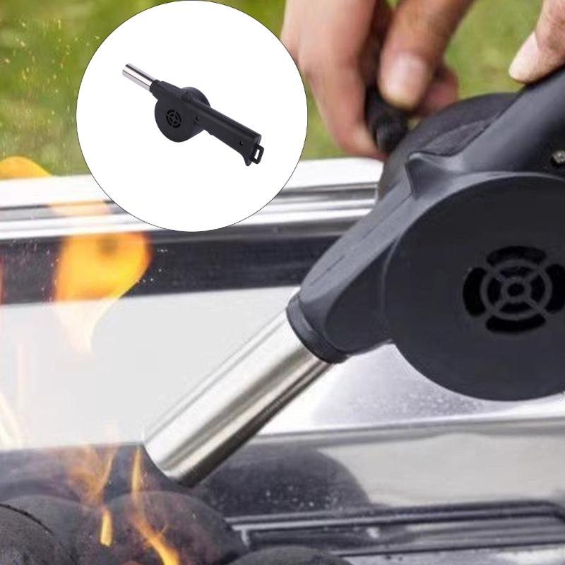 Handbetriebener Bläser Kompakte Campingkocher-Gebläse mit abnehmbarem Griff für Picknicks Rucksackreisen