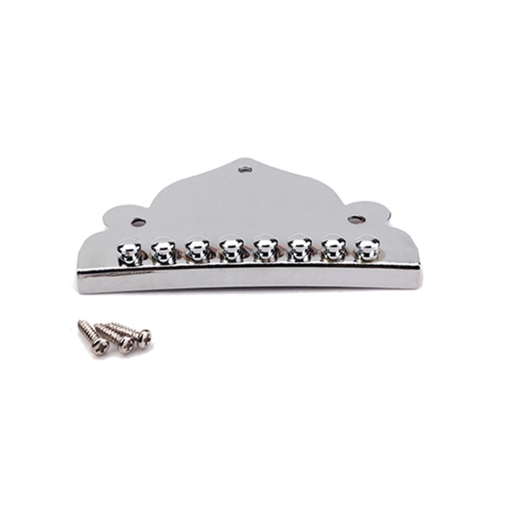 Metal Material Mandolin Tailpiece Silver Mandolin Bridge Replacement For Mandolin Instrument