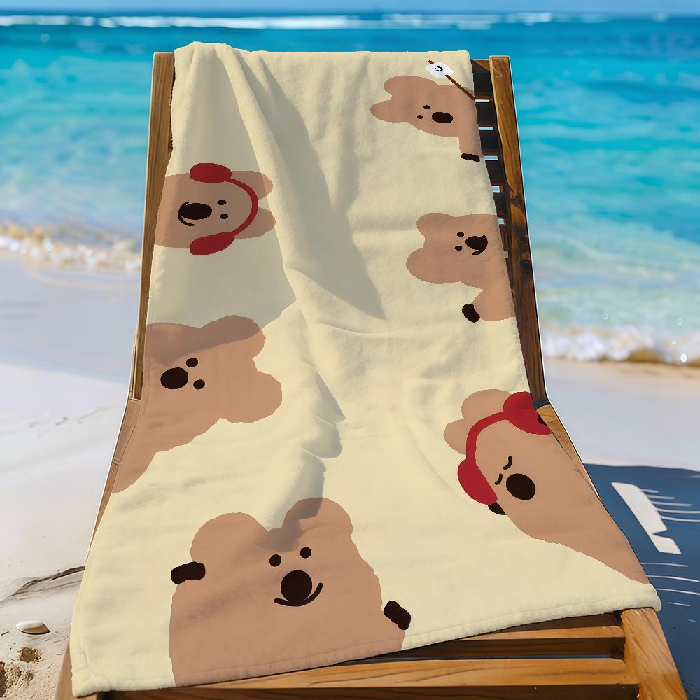 Cartoon Quokka Brand D-dinotaeng-S Towel Sports Quick Dry Travel Camping Gear Sandproof Soft Light Large Beach Towel