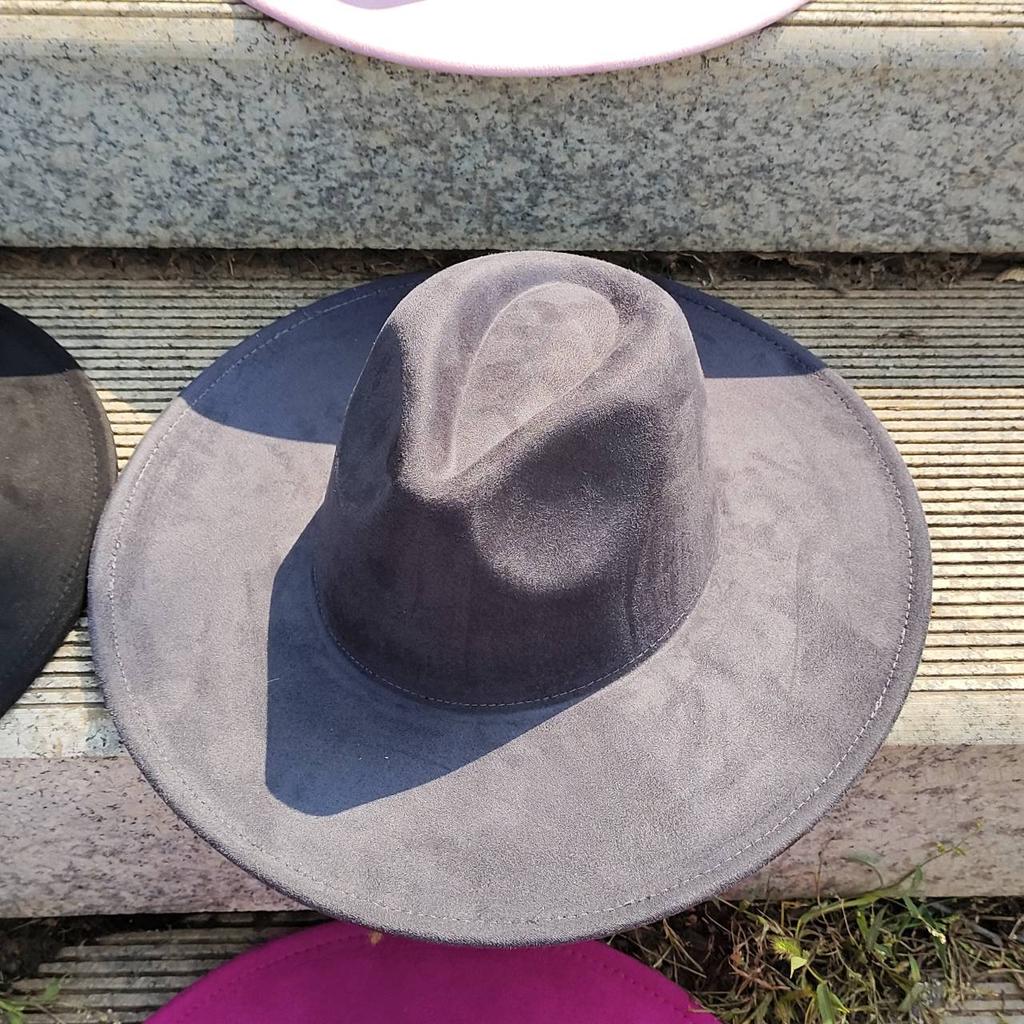 Suede Wide-brimmed Hat 9.5 Cm Brim Width Unisex Suitable for Jazz Hat Fedora Hat Church Hat Felt Hat Soft Felt Hat Panama Hat.