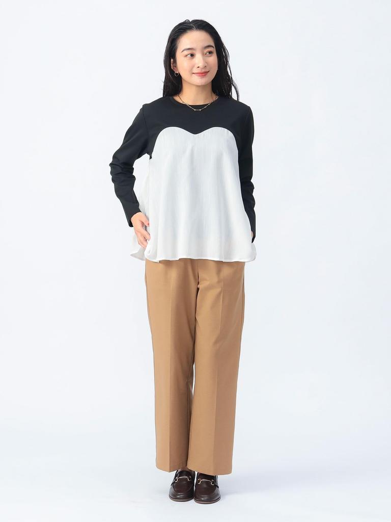 TEE Switching PO BLACK ONE SIZE [Beams Heart] L/S g/Bustier Women's