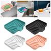 Soap Dishes Soap Box Organizer Plate Tray with Drain Anti Skid Silicone Soap
