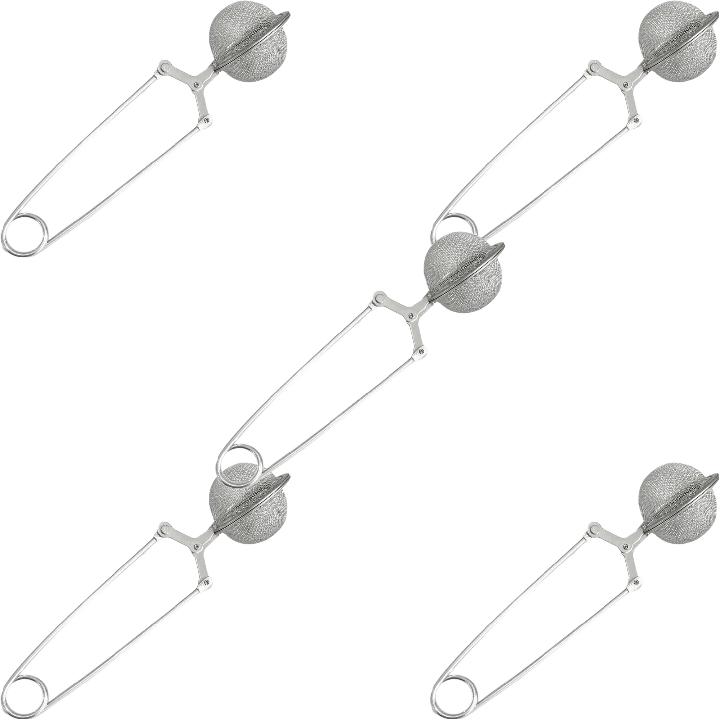 1/3/5PCS Reusable Steel Tea Infuser Sphere Mesh TeaStrainer Kitchen Handle Filter Spice Gadget Diffuser Anti-scald Coffee