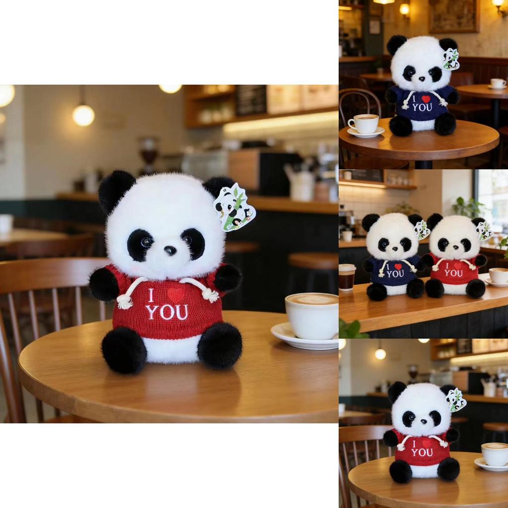 Panda Plüschtier mit PP-Baumwollfüllung Perfekt für Kinder und Sammler