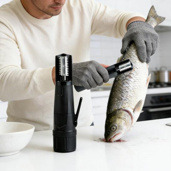 Elektrikli Balık Pullama Makinesi Ayarlanabilir Hız Elektrikli Balık Pul Çıkarıcı Mutfak Dış Mekan Kullanımı İçin Güvenli Balık Pullama Aleti