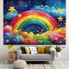 2D Whimsical Rainbow with Glowing Stars Photoshoot Background