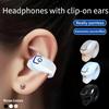 Headset With Microphone Bluetooth 5.3 Ear Clip Headphone Tws Wireless Earphone Single In-Ear Hd Hifi Stereo Touch Control Sports