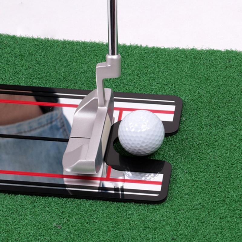 Golf Putting Alignment Mirror,Portable Practice Putting Trainer,Mirror Size 12x 6 Inch,Outdoors Or On Indoor Putting Mat
