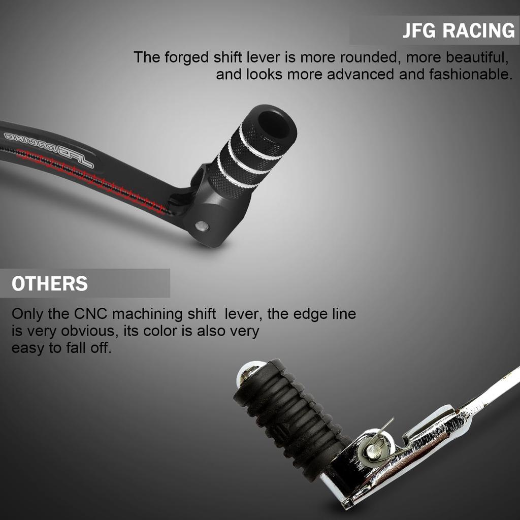 JFG RACING Motorcycle Gear Shifter Folding Shift Lever CNC For KLX 110 KLX110 KLX110L KLX110R 2010- Dirt Pit Bike Black
