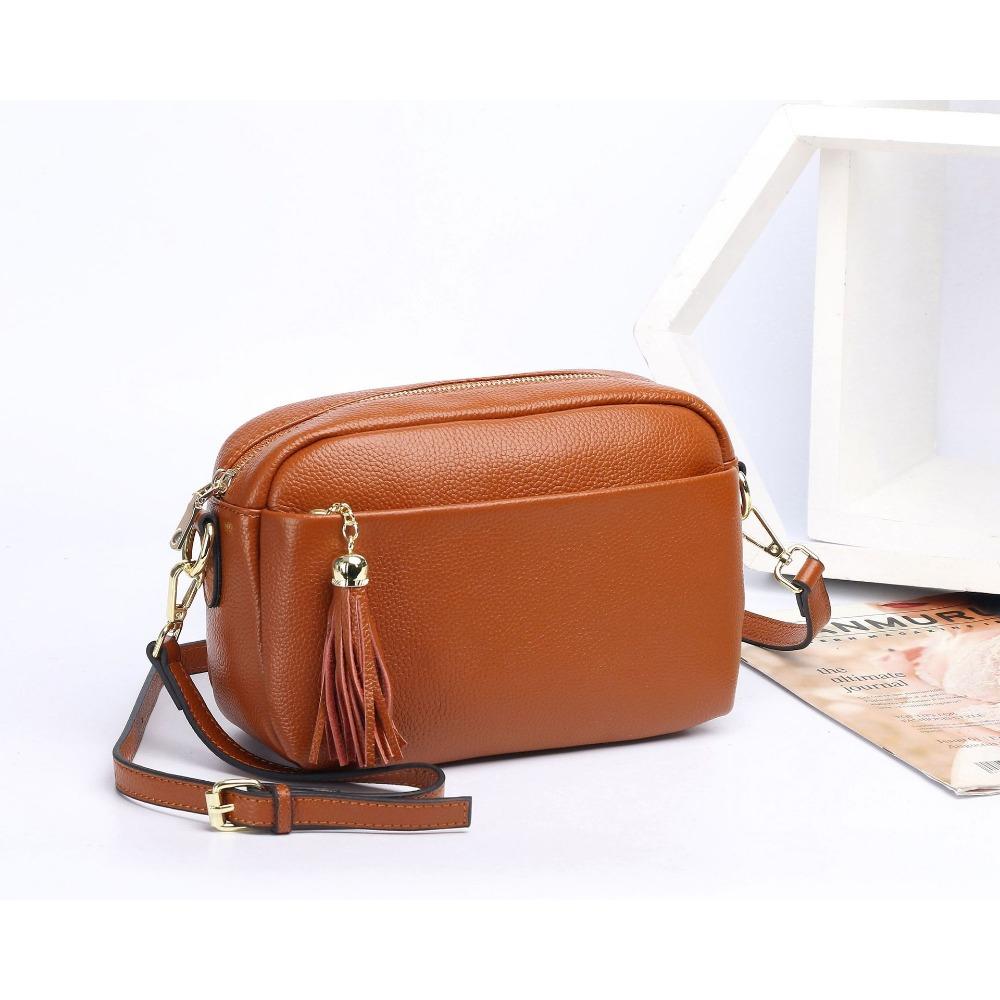 Niche Design Dámská taška Hovězí kůže Nová přes rameno Crossbody Kožená dámská čtvercová kabelka Kabelka Měkká kůže 100 Jednoduchá