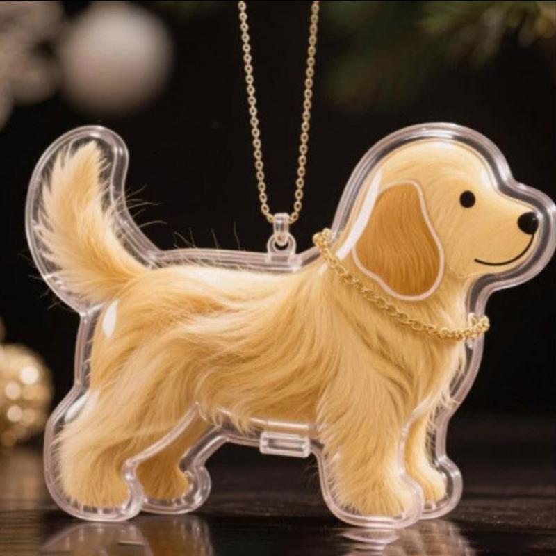 Pet Dog Hair Collection Pendant Storage Box Key Chain Transparent Dog Hair Storage Capsule Souvenirs Gift