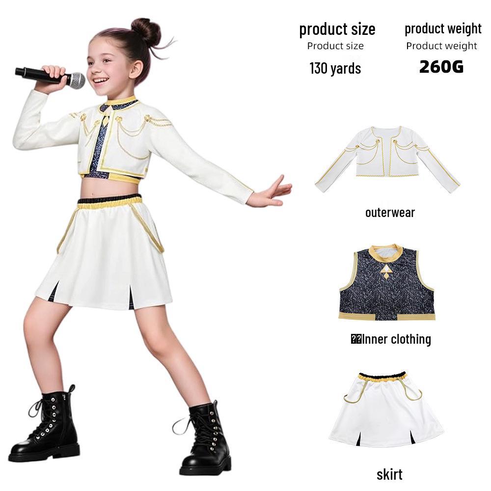 K-POP Demon Hunter Girl Group Cosplay Costume: Mira, Lumi, Zoe Children’s Attire