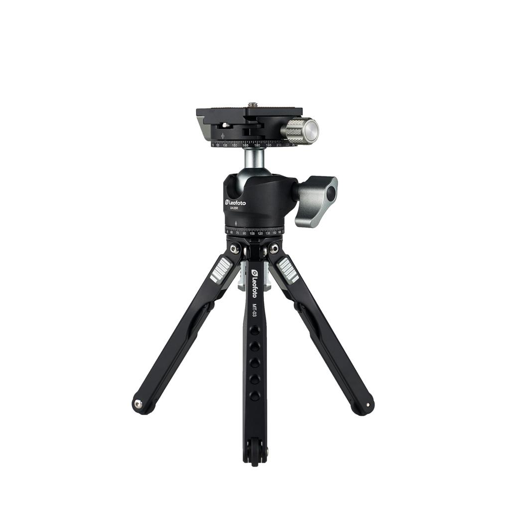 Leofoto Aluminum Mini Tripod with Ball Authorized Dealer MT-03+LH-25R Head, Arca-Swiss Compatible,