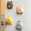 2Pcs Cartoon Door Stopper Wall Protector Quiet Shock Absorbing Door Stops Wall Shield Cushion Soft Adhesive Wall Bumper Guard for Door Handle Knob