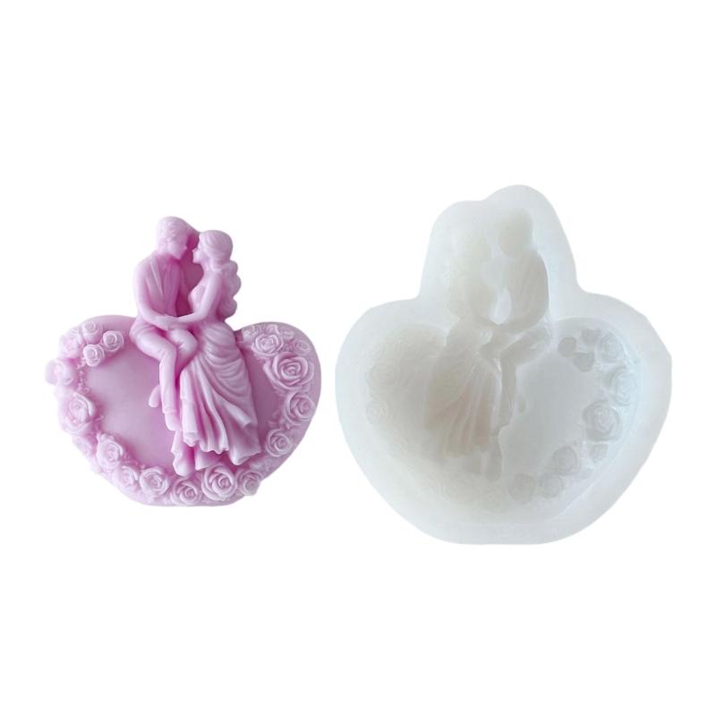 Silicone Candle Making Molds,Heart Epoxy Resin Casting Mold Aromatherapys Candle Soap Making Home Art Crafts Decors