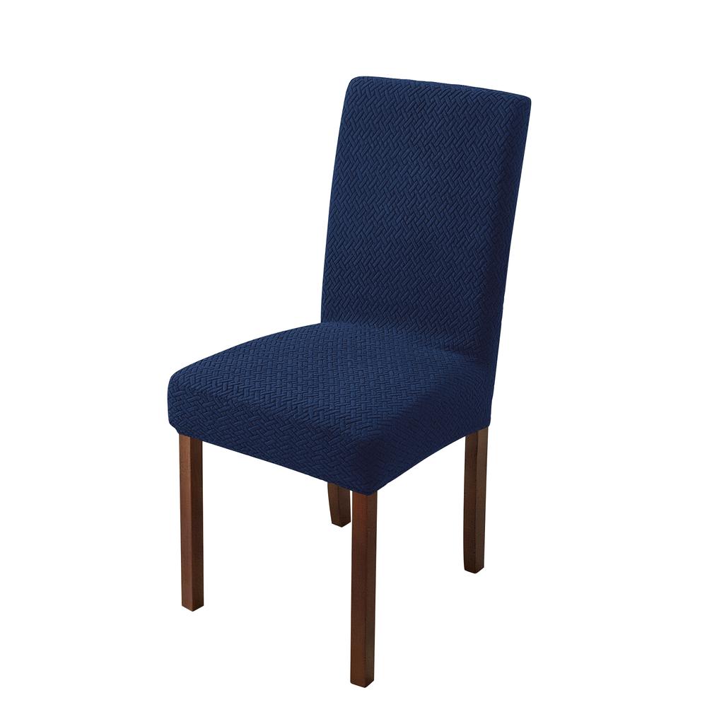 1PC Jacquard Dining Chair Cover Elastic Dustproof Chairs Cover New Solid Color Non-slip Chair Protector for Home Banquet Hotel