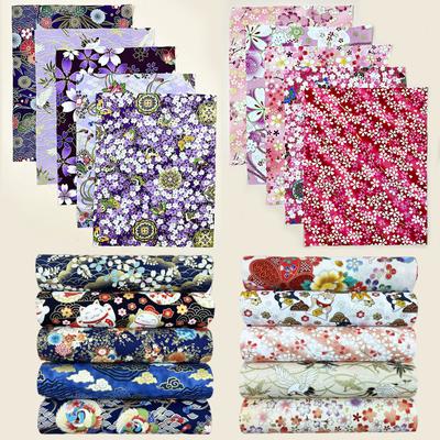 5 pçs artesanal retalhos tecido de algodão dos desenhos animados padrão de flor pano japonês tecido impresso 20*25cm